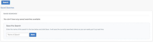 Search Tool - Saving Search Criteria