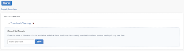 Search Tool - Loading Saved Search