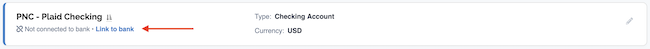 Syncing Transactions - Linking an existing account