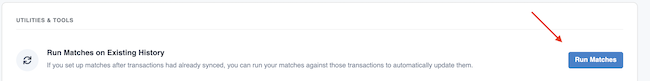 Syncing Transactions - Click to run keyword matching