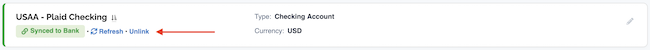 Syncing Transactions - Unlinking an account