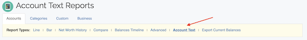 Account Text Report - Location