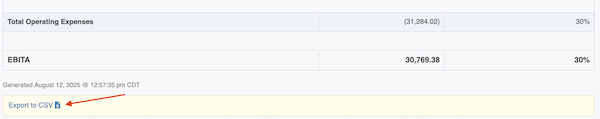 EBITA Report - CSV Export
