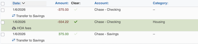 General Settings - Order Transactions within Date - Deposits First