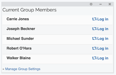 Premium Group Membership - Group members Dashboard gadget
