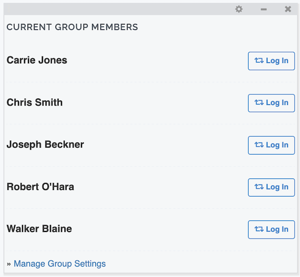Premium Group Membership - Group members Dashboard gadget