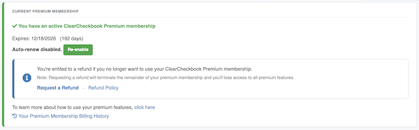 Premium Membership - Premium Refund Request