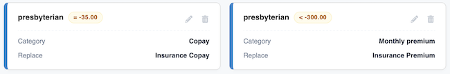 Synced Transaction Settings - Amount condition enabled for keyword