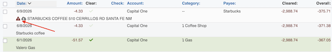 Synced Transaction Settings - Duplicate Transaction Flag