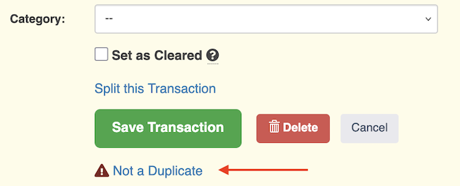 Synced Transaction Settings - Remove Duplicate Transaction Flag