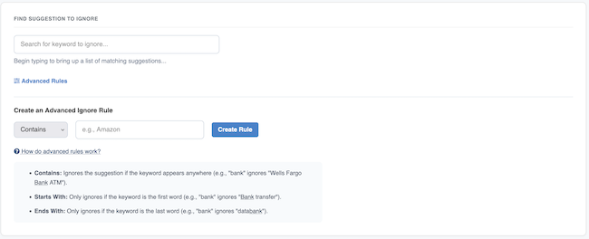Ignored Auto-complete Suggestions - Advanced keyword form
