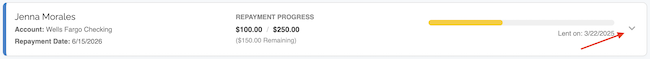 Money Lending Tracker - Expand item actions