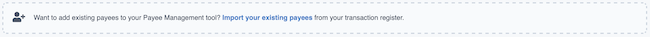 Payee Management - Import payees link