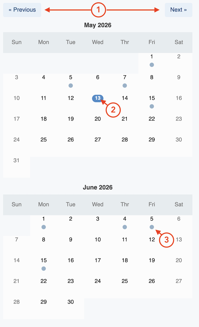 Reminders / Recurring Transactions - Calendar