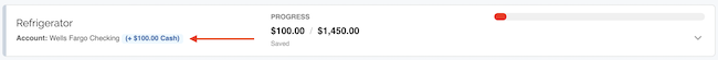 Save-Up Tracker - Amount adjusted
